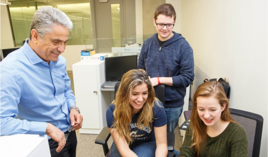 Ahmed Louri with students