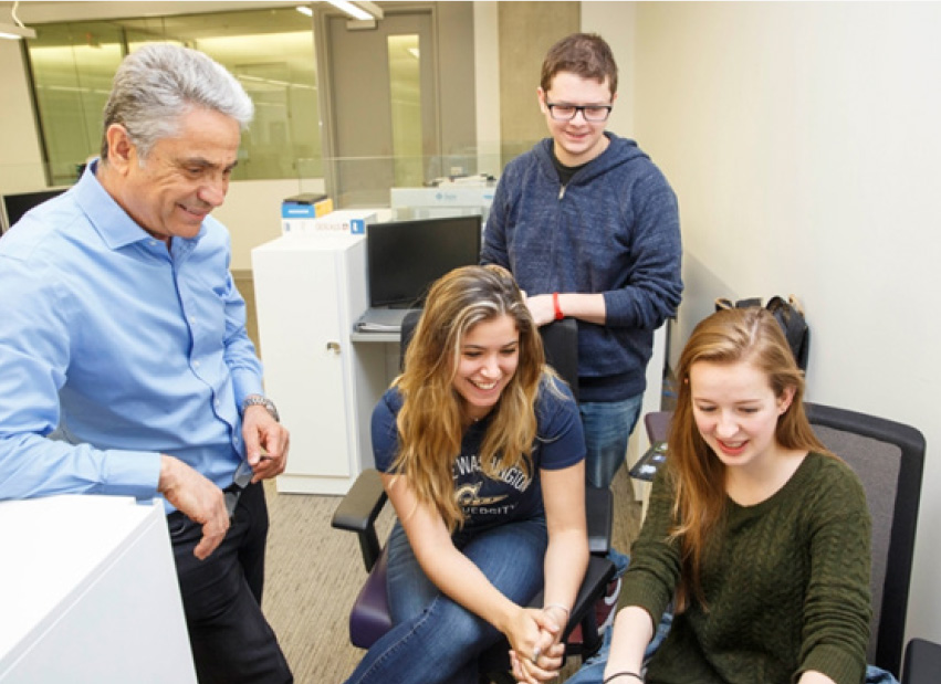 Professor Louri with students
