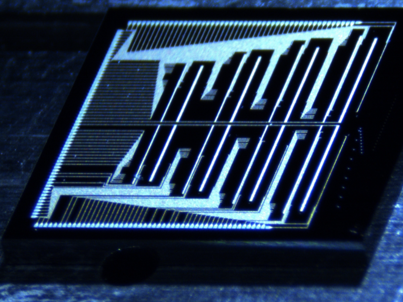 close up of microchip