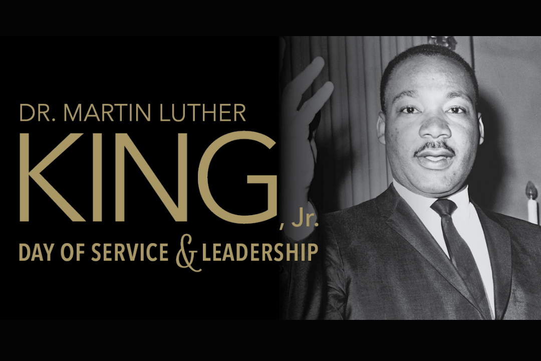 Dr. Martin Luther King Jr Day of Service and Leadership. Photo of Dr. Martin Luther King Jr