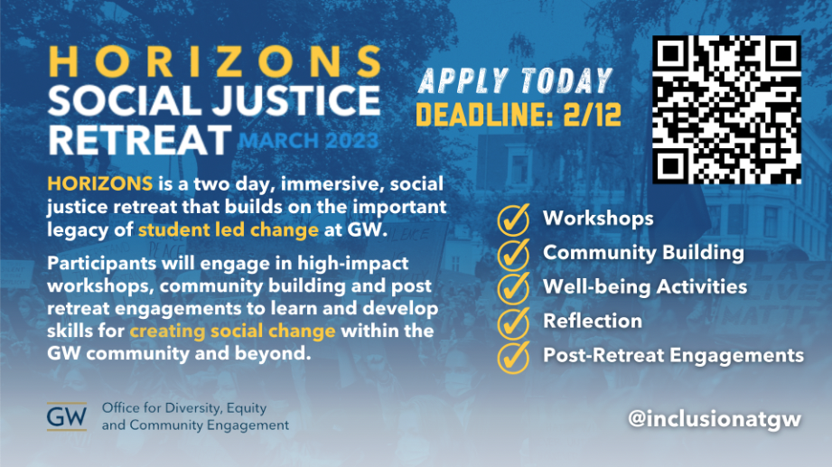 Horizons Social Justice Retreat Flyer