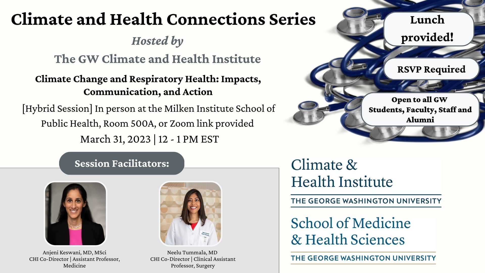 Climate and Health Connections Series Flyer