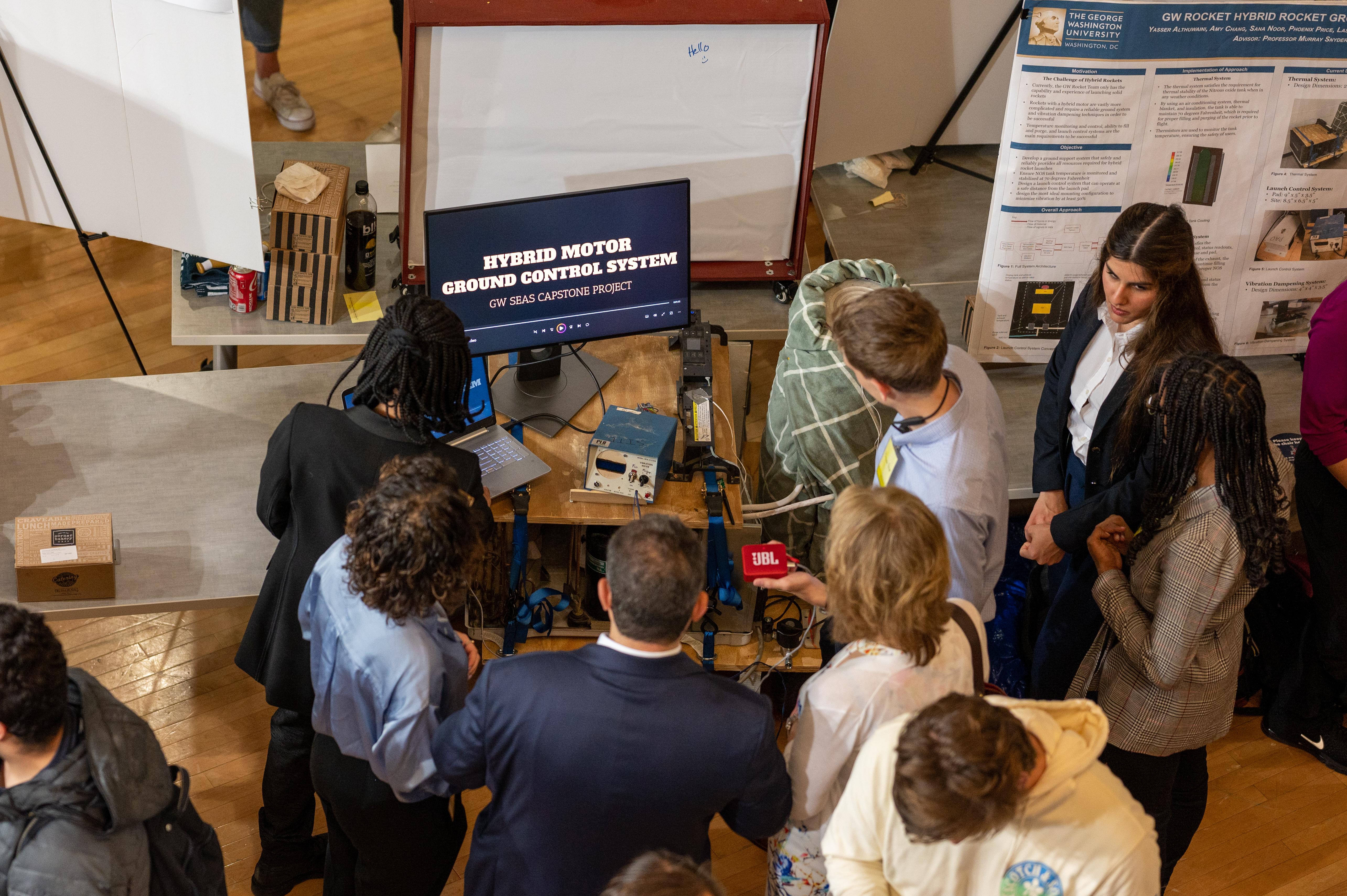 Posters at the Science & Engineering Hall during Friday's showcase