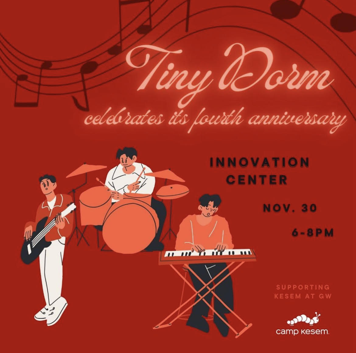 Tiny Dorm Concert Flyer