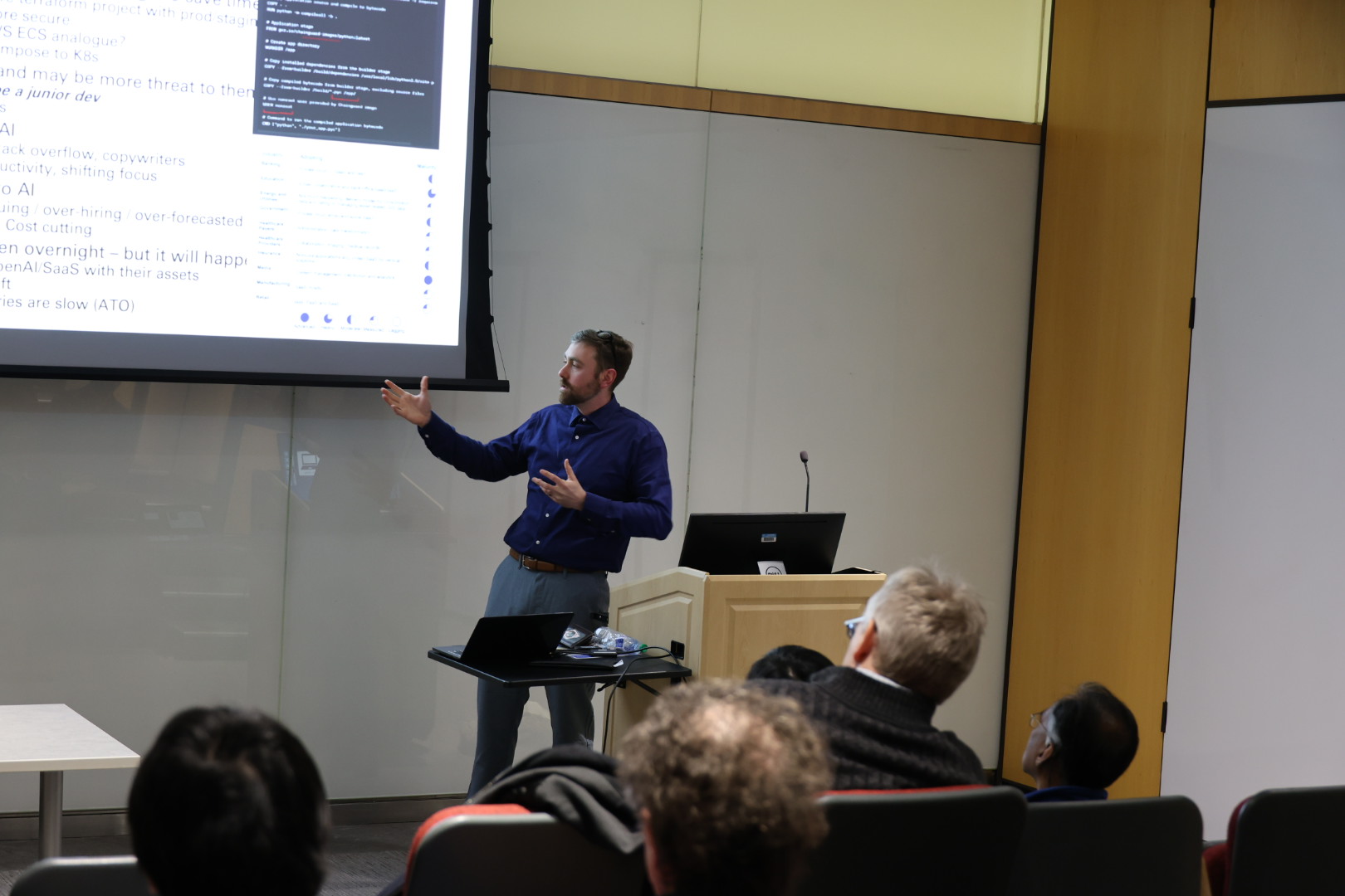 Dr. Adam Hughes giving his talk