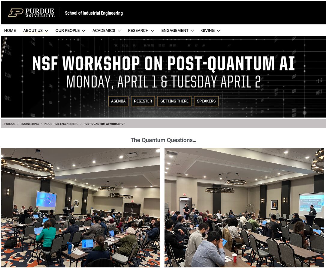 Workshop banner and photo of participants