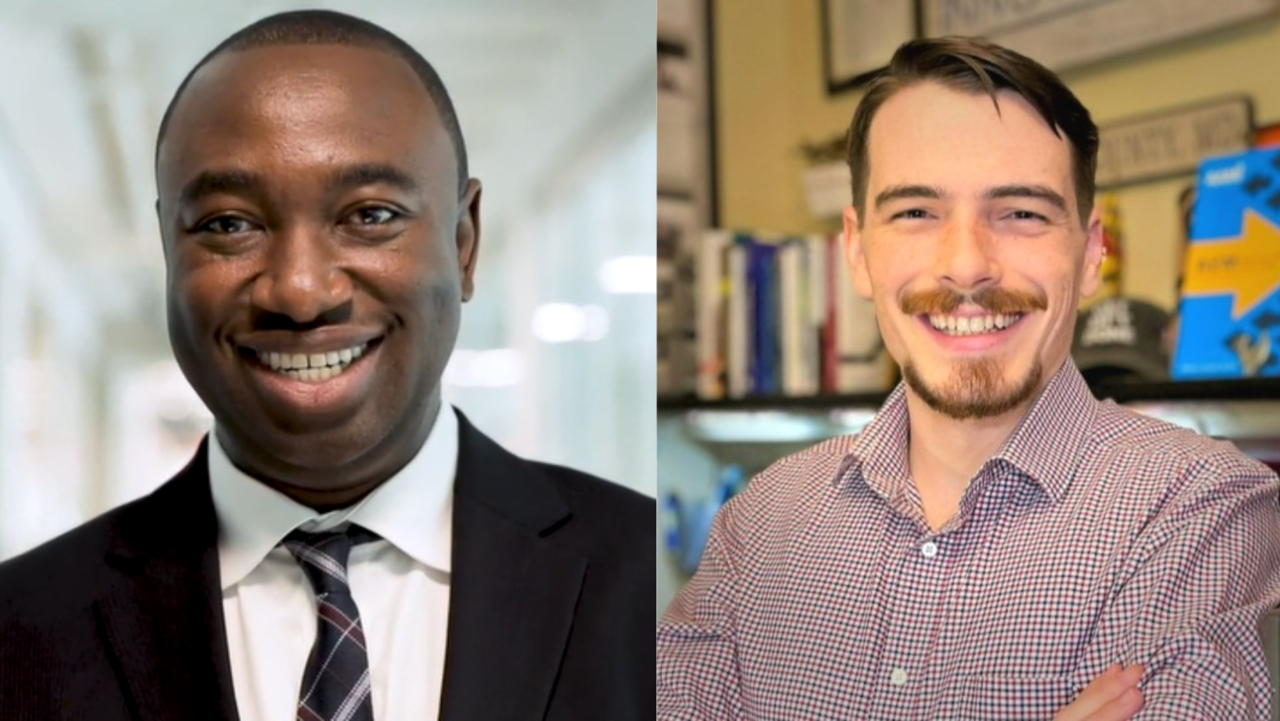 Associate Professor Ekundayo Shittu and Connor Roberts