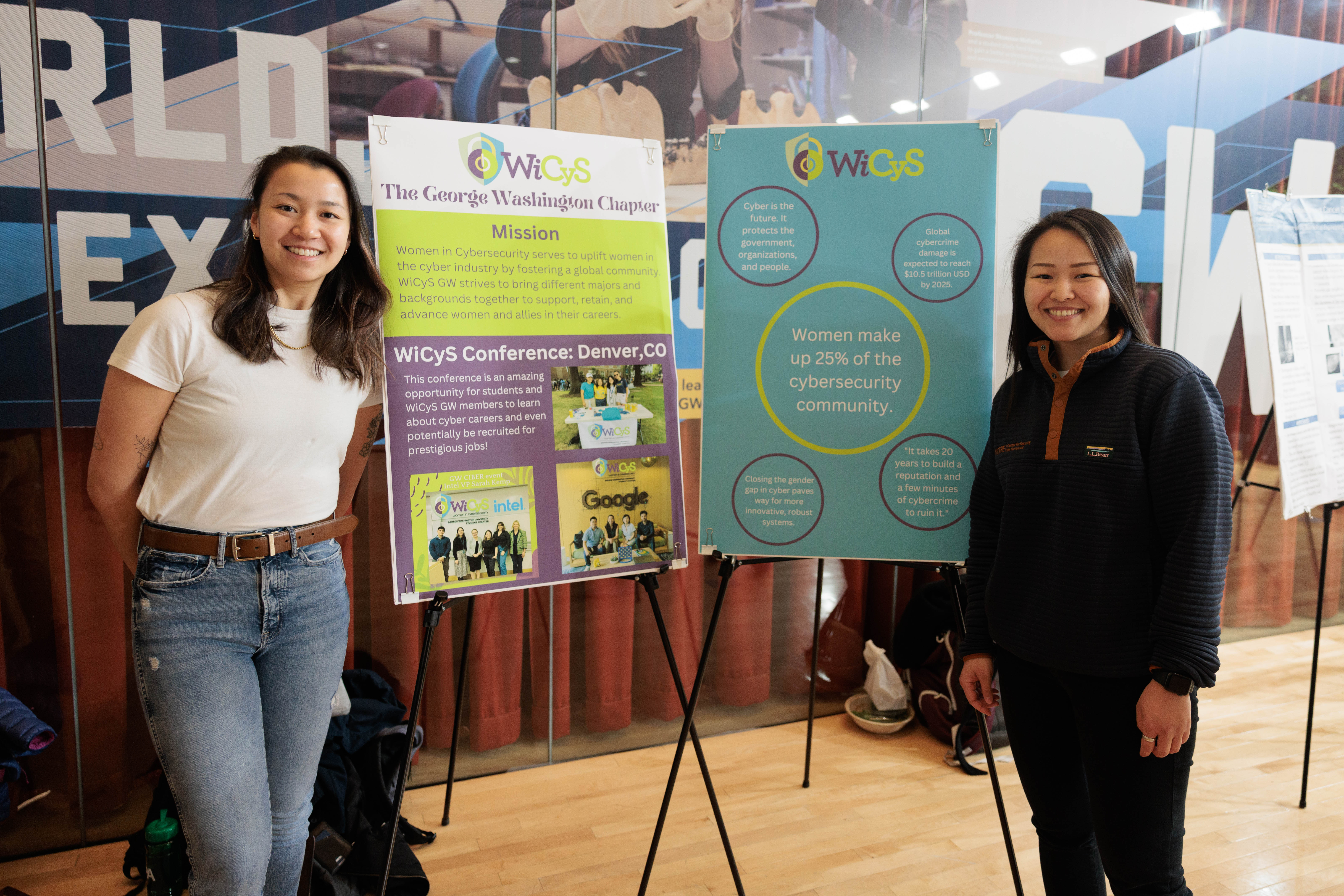 Members of the GW Chapter of Women in Cybersecurity