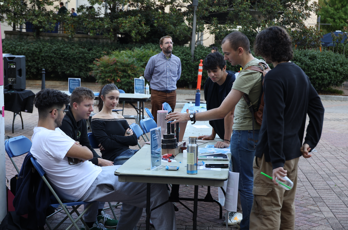 GW students at a GW Engineering student org table