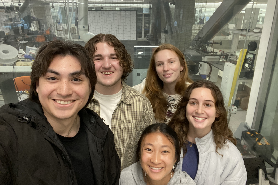 Engineering students taking a selfie