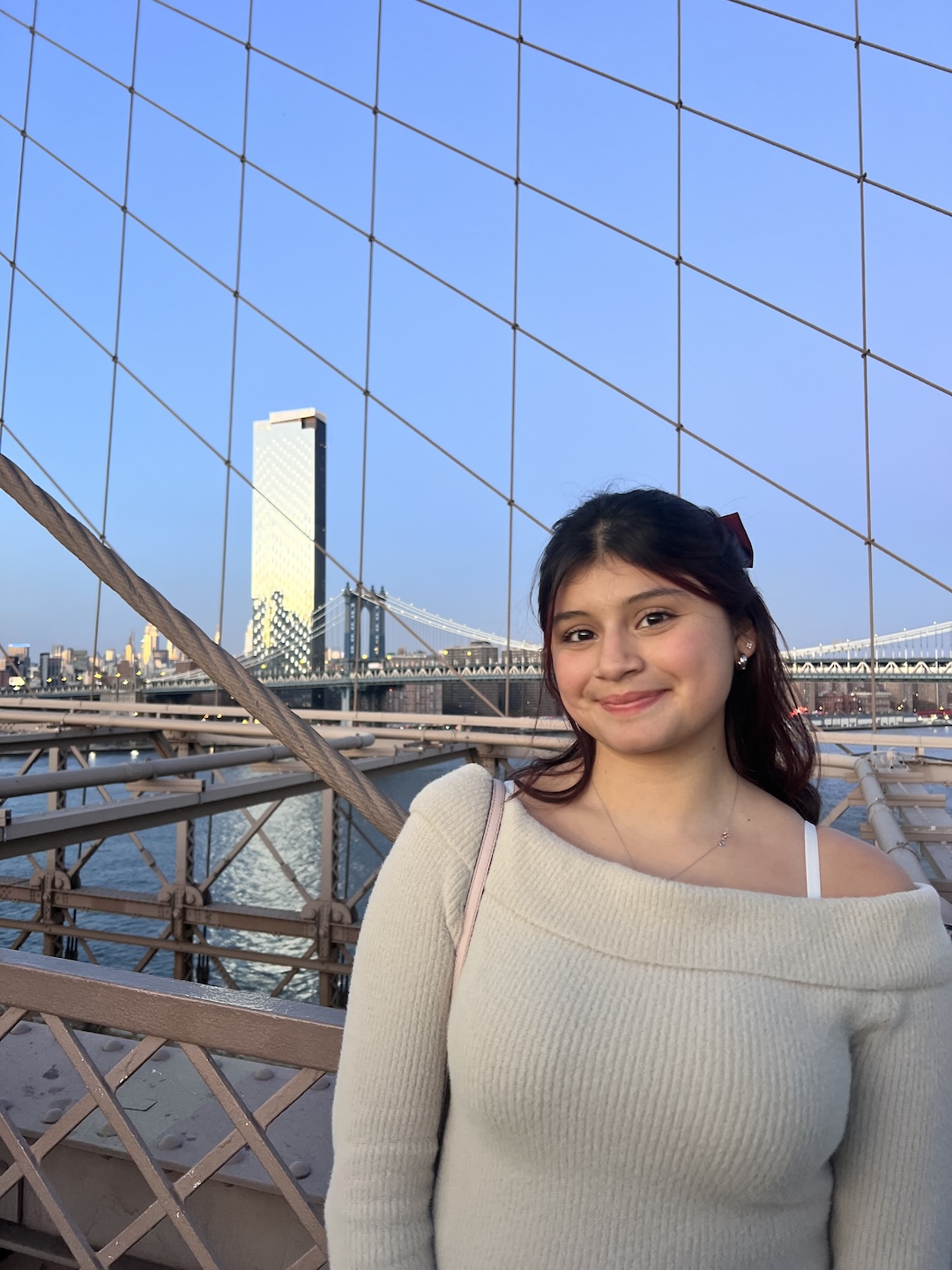 katherine standing on a bridge