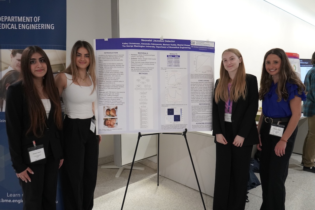 Student presenting a design project