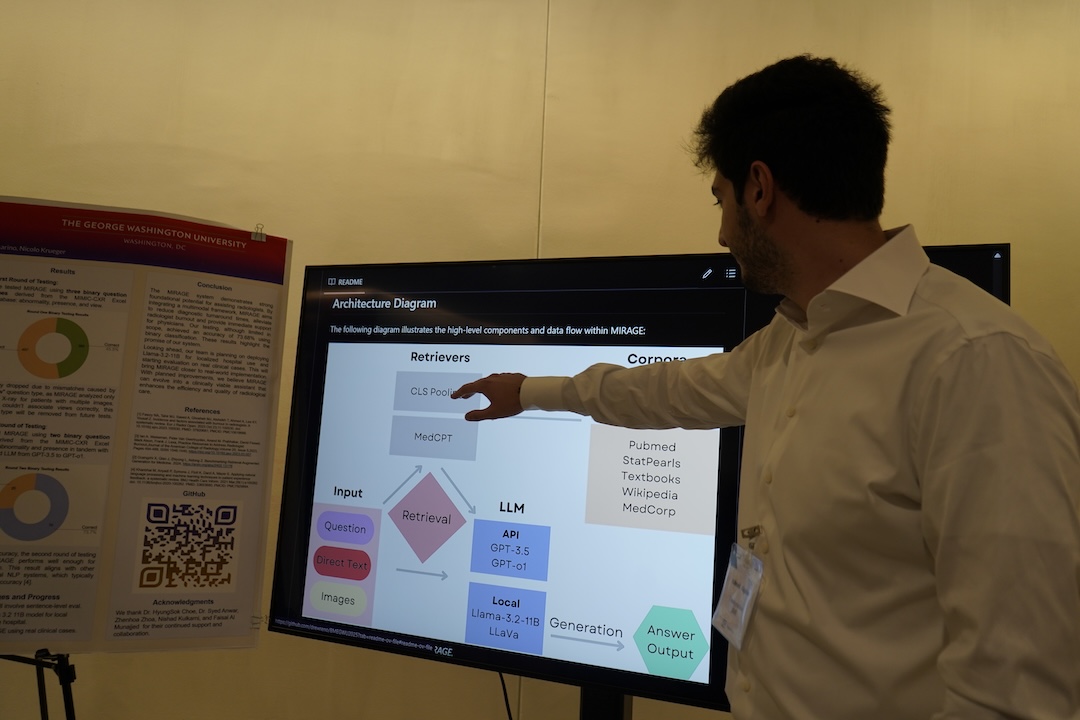 Student presenting a design project