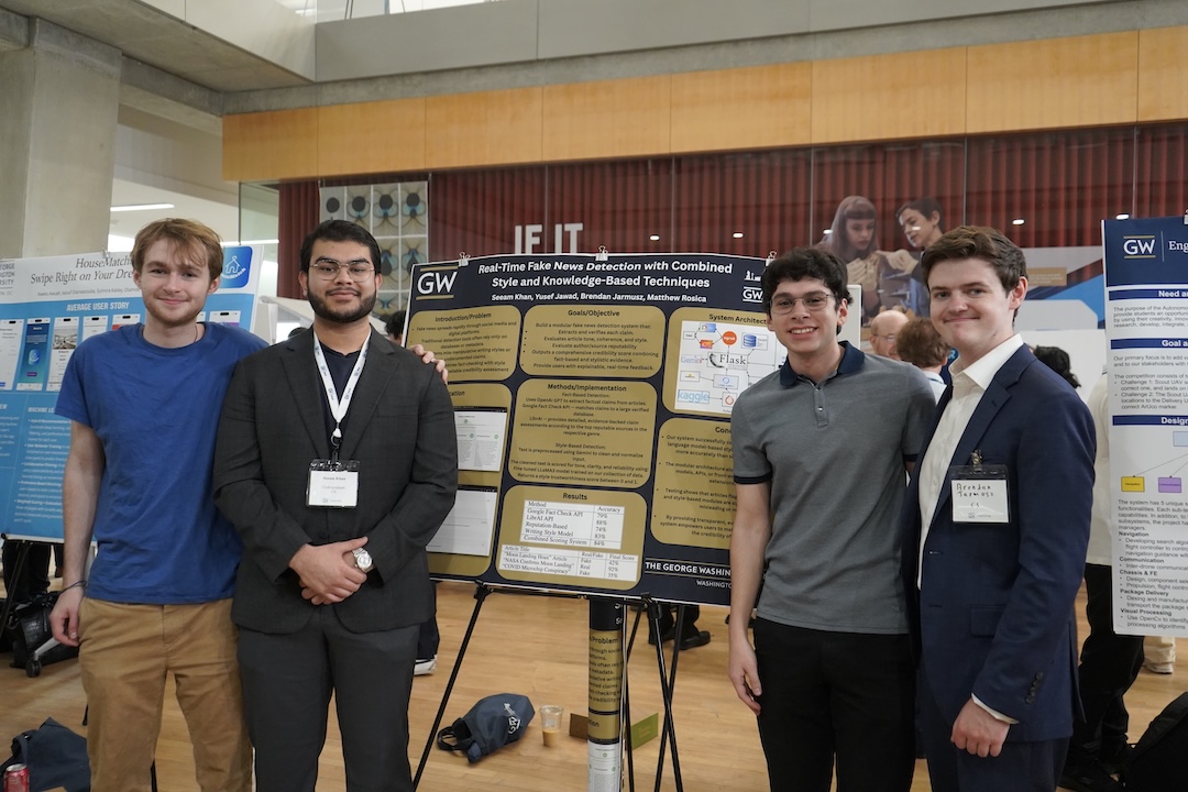 Student presenting a design project