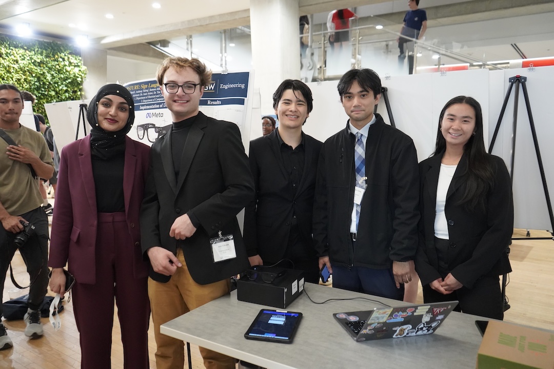 Student presenting a design project