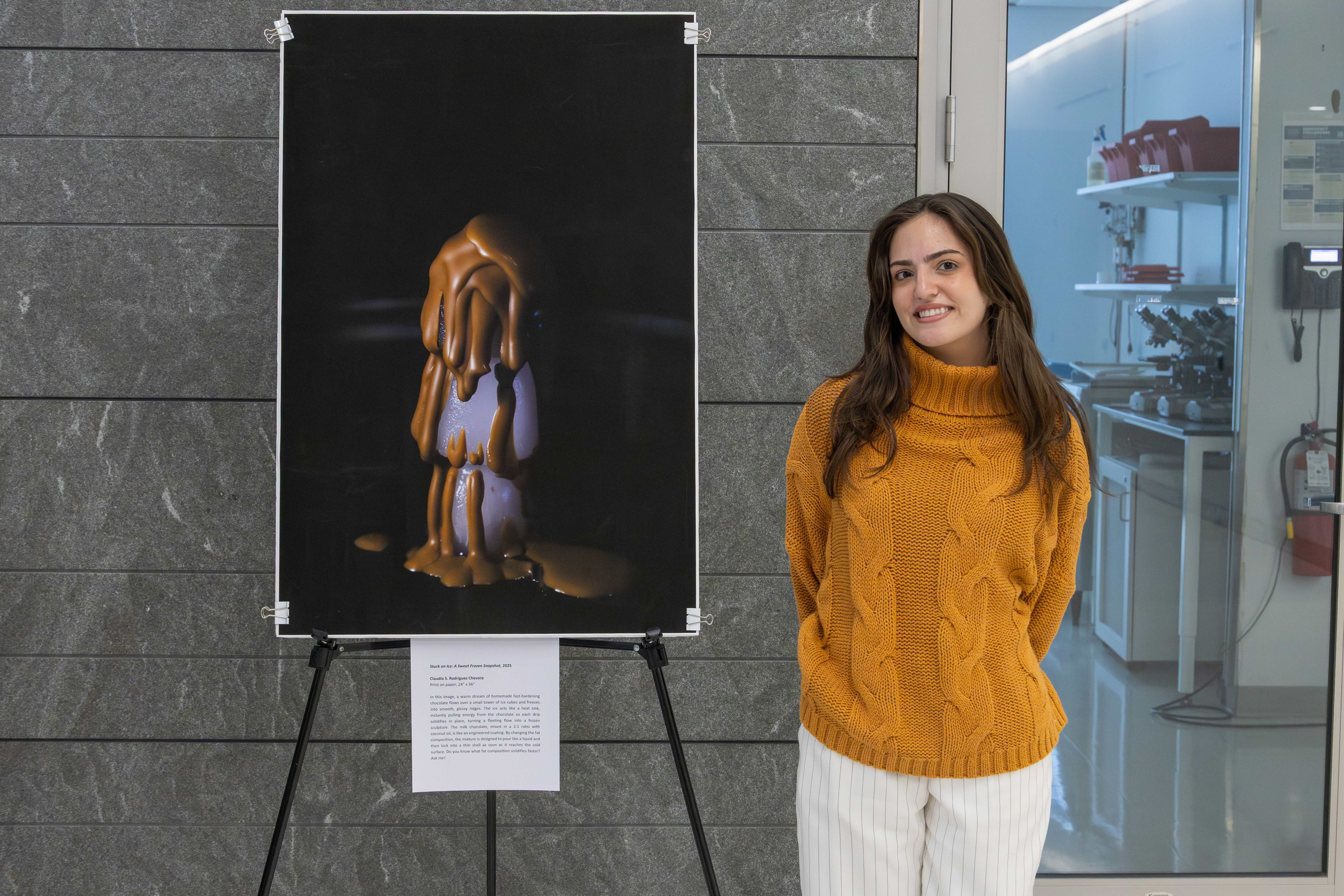 Claudia Rodriguez Chevere with her final project