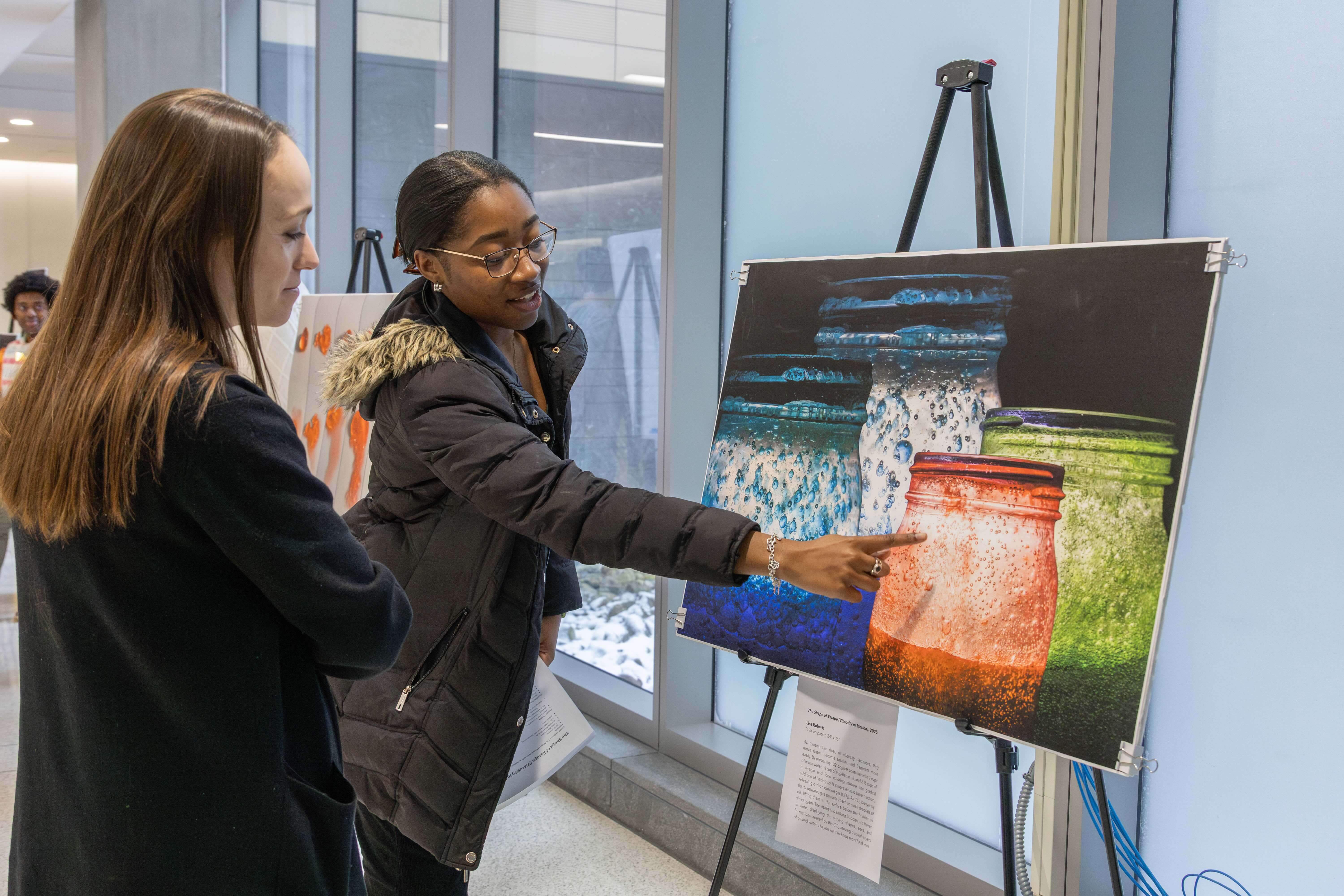 Lisa Roberts explaining her project