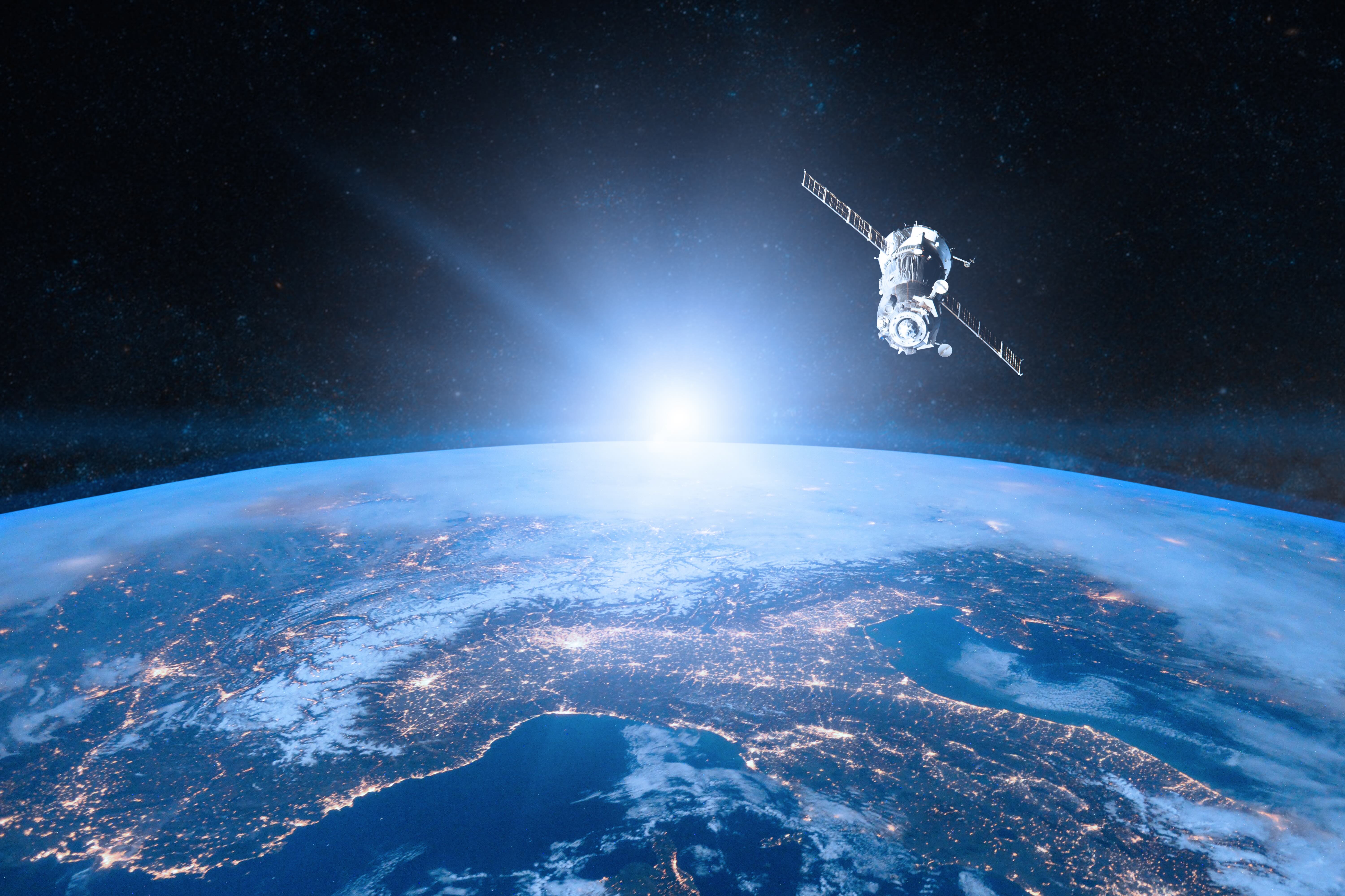 Spacecraft orbiting Earth