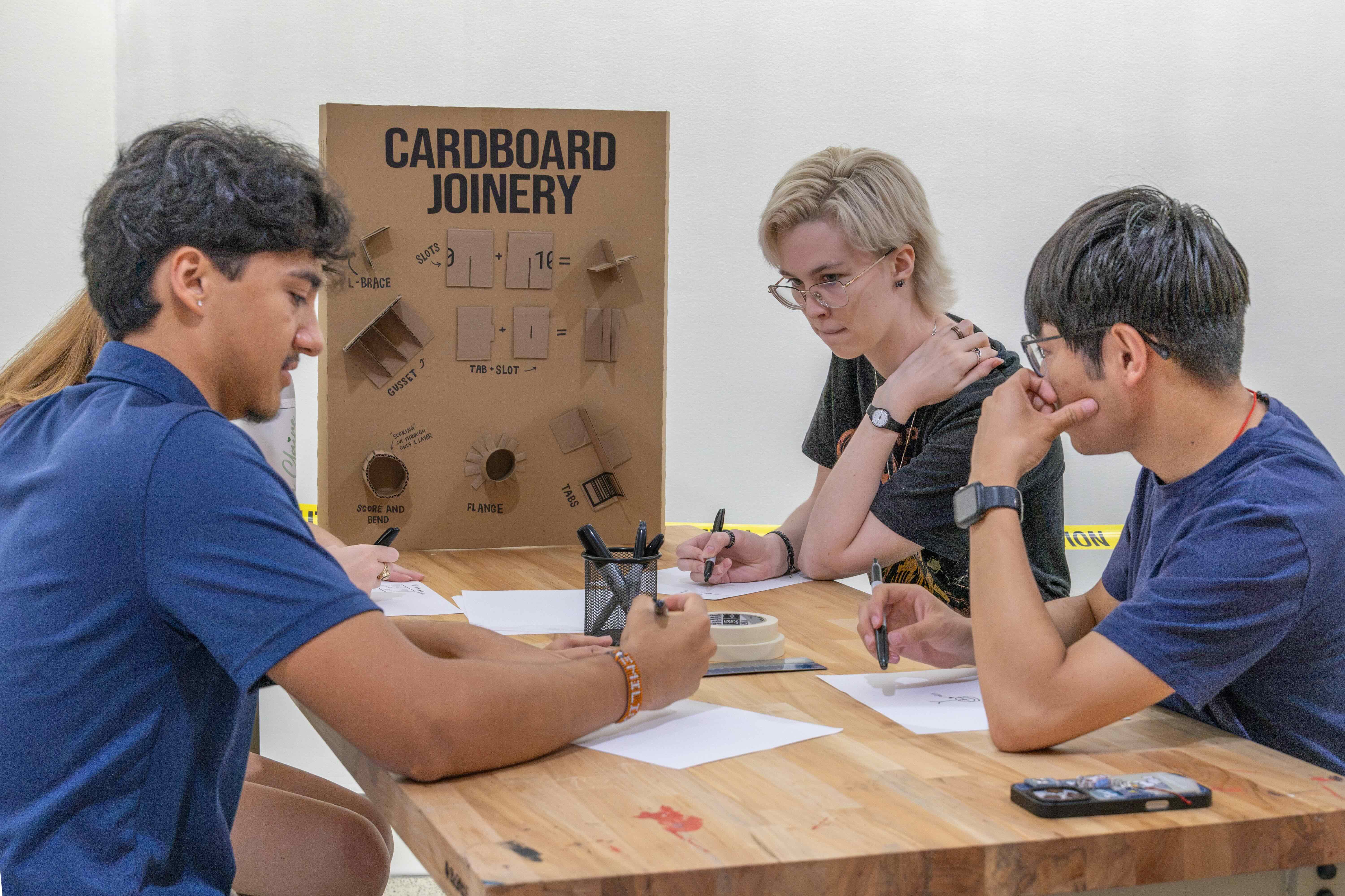 Cardboard prototyping during the Launchpad Student Success Summit