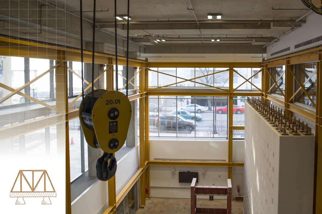 Photo of the high bay at the science and engineering hall