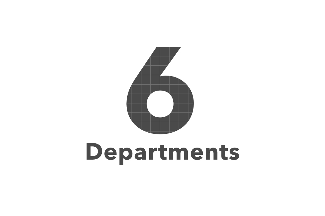 GW pinpoint; 6 Departments