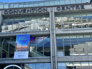 Entrance to ICCV 2023 where Baijun Xie presented his research