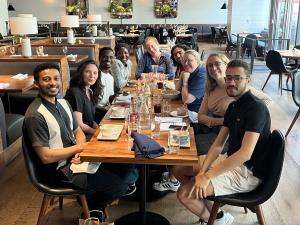 Nahom Melaku, Jeneva Hinojosa, Mobolade Olawale, Tamima Ahmed, Erin Vogt (Staff), Aditya Singh, Dawn Ginnetti (Staff), Bengisu Sisik, and Iyad Ait Hou. Not pictured: Shrinivas Petale.