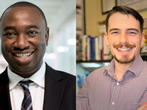 Associate Professor Ekundayo Shittu and Connor Roberts