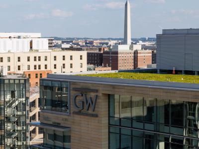Aerial view of Foggy Bottom