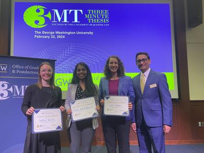 Winners for the 3MT Competition pictured together