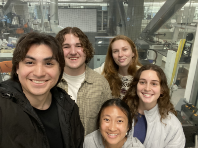 Engineering students taking a selfie