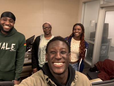 4 Students taking a selfie