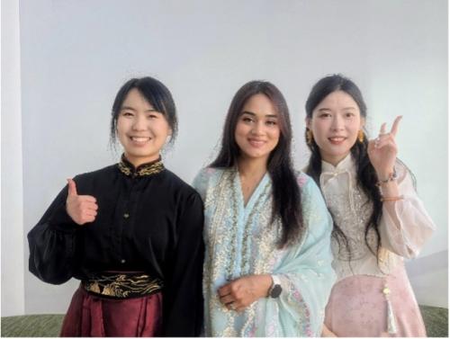 Students dressed in traditional clothing