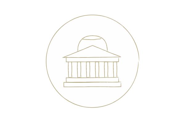 Graphical representation of a of the jefferson memorial