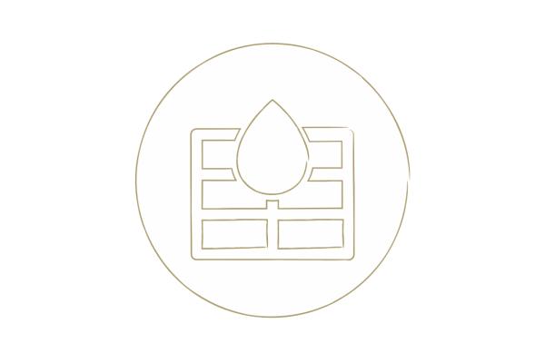 Graphical representation of a water droplet