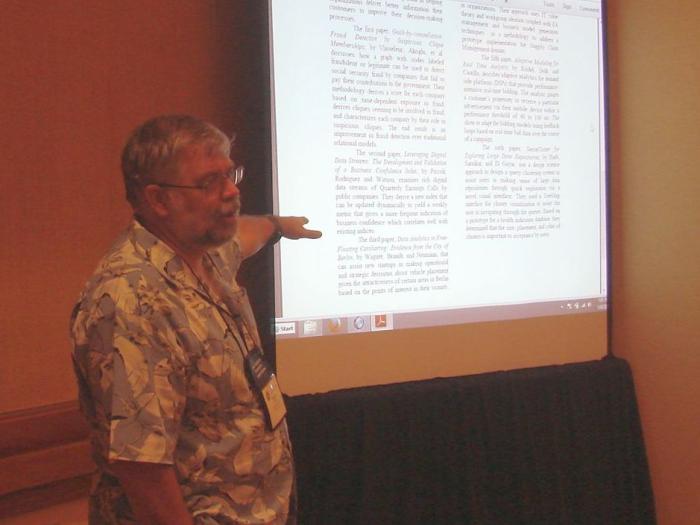 Dr. Stephen Kaisler giving his presentation at HICSS-56