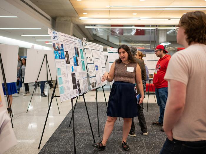 Students presenting at the 2023 R&D Showcase