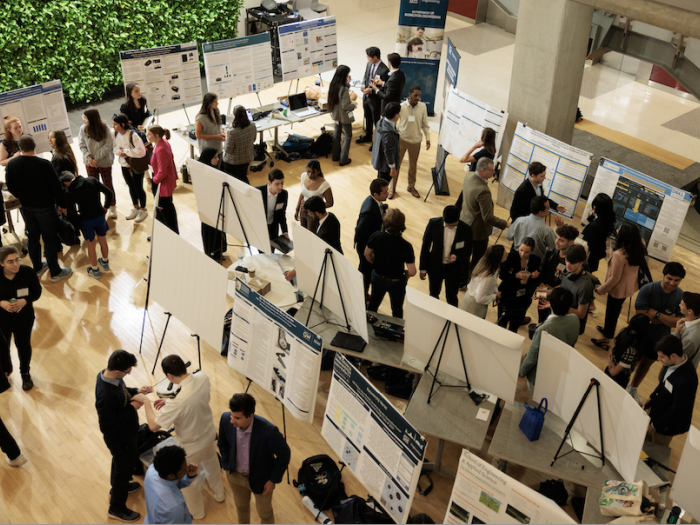 GW Engineering students presenting their capstone projects