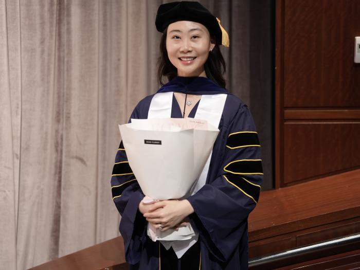 Jingdi Chen at GW Engineering graduation