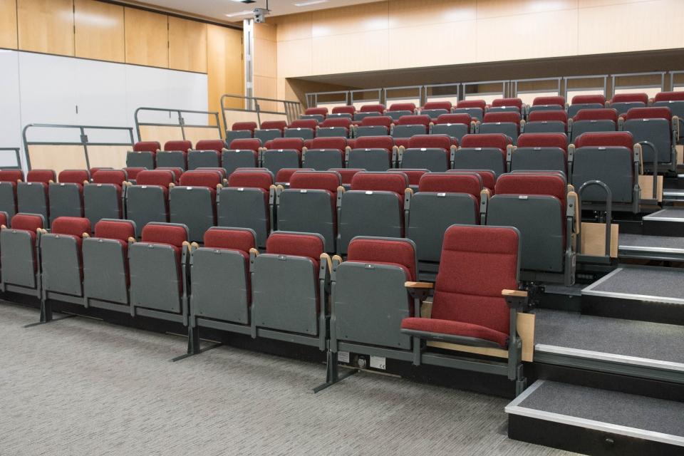 Auditorium with folding stadium seating