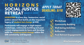 Horizons Social Justice Retreat Flyer